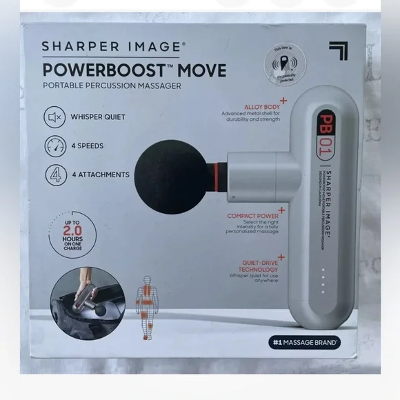 Sharper Image Powerboost Deep Tissue Percussion Massager Version 3.0. NEW - Picture 1 of 3